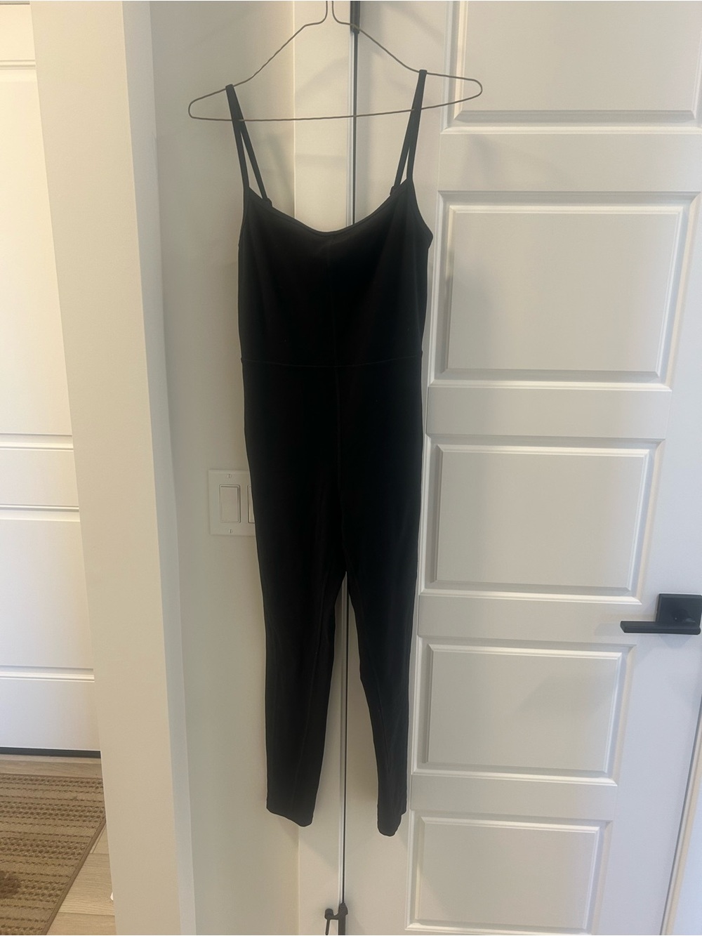 Aritzia Black Slim Spaghetti-Strap Jumpsuit
